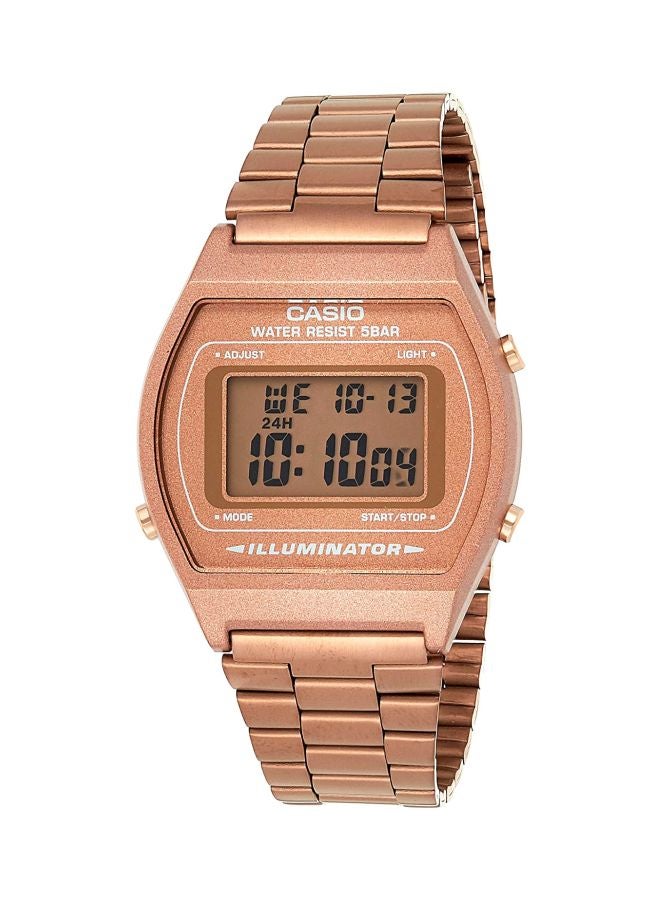 CASIO Women Vintage Water Resistant Digital Watch B640WC-5A - 39 mm - Gold - Image 4
