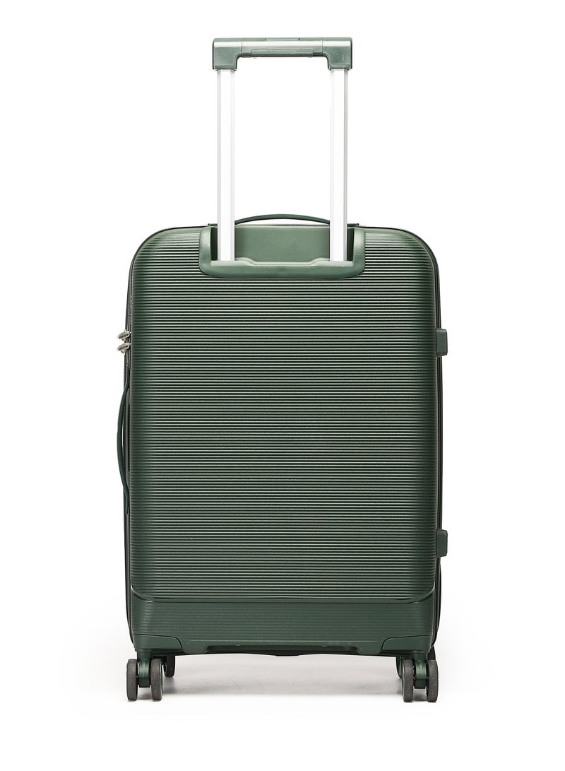 المسافر البريطاني حقائب سفر من البولي بروبيلين | حقائب سفر كبيرة وخفيفة الوزن مقاس 28 بوصة، بعجلات دوارة 360 درجة، وقفل إدارة أمن النقل (TSA)، ومقاومة للماء والخدش | حقائب ترولي متينة بهيكل صلب ومقبض تلسكوبي - خضراء - Image 2