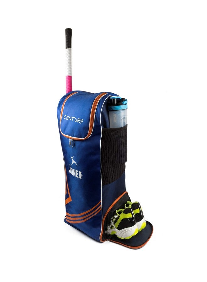 Jonex JJ Jonex Century Cricket Kit Bag with Shoe Compartment - Blue/Orange - 30 L High-Capacity Backpack for Cricket Gear & Shoes - Image 1