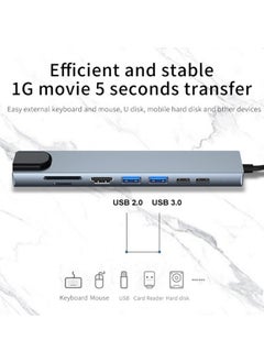 FPC Usb 8 In 1 Type C 3 1 To 4k HdTV Hub Adapter With Sd Tf Rj45 Card Reader Pd Fast Charge For Macbook Notebook Computer  - Image 5