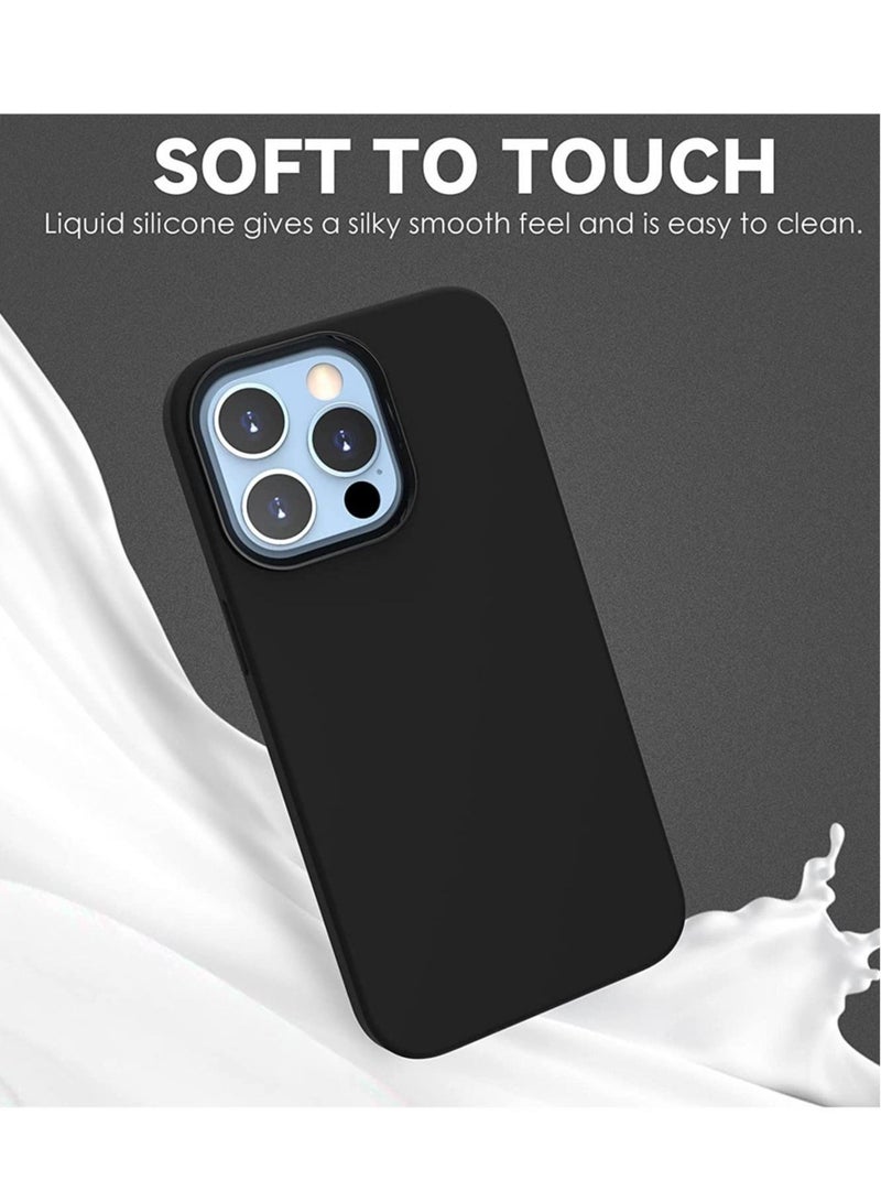 ELTRAZONE Compatible with iPhone 14 Pro Max Case, Liquid Silicone Shockproof Protective Case with Soft Microfiber Lining for iPhone 14 Pro Max Black - Image 2