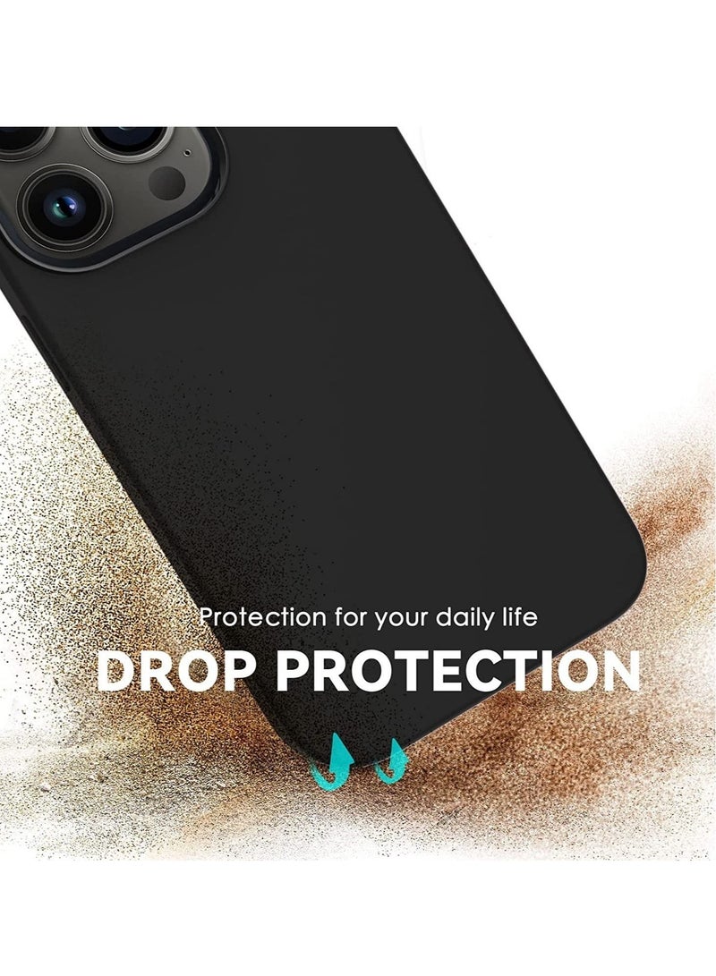 ELTRAZONE Compatible with iPhone 14 Pro Max Case, Liquid Silicone Shockproof Protective Case with Soft Microfiber Lining for iPhone 14 Pro Max Black - Image 3