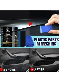 OUHOE Car Plastic Parts Refurbish Agent, Quick Car Plastic Restorer Cream, Plastic Revitalizing Coating Agent,  Automotive Plastic Retreading Agent For Car Interior Cleaning, (OUHOE Set A 50ml)  - Image 4