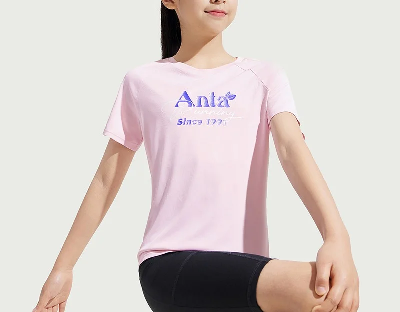 ANTA Kids Breathable Sports T-Shirt – Short Sleeve Running Tee