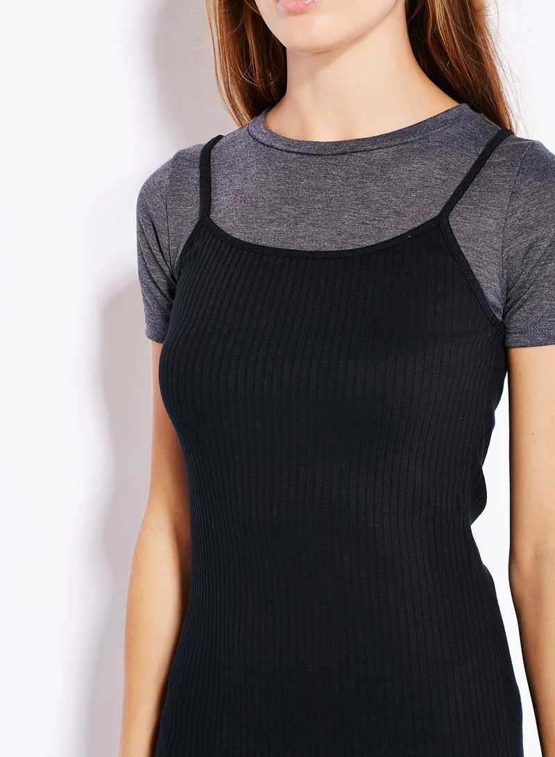 TOPSHOP Two In One T-Shirt Midi Dress