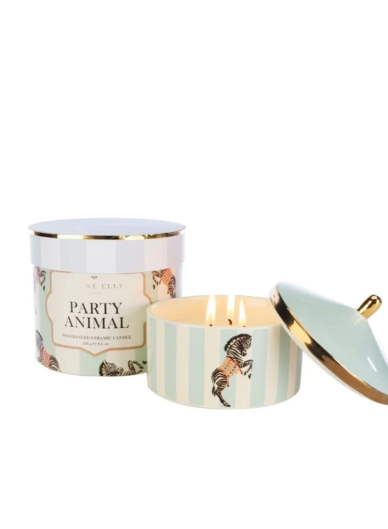 YVONNE ELLEN Party Animal Cranberry and Oakwood Scented 3 Wick Candle