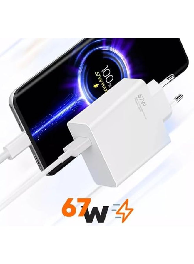67W USB Type-C power adapter for 6 amp fast charging, compatible with Redmi Mi 1211 Ultra Note 9 10 11 Pro 20 with USB C cable - Image 3