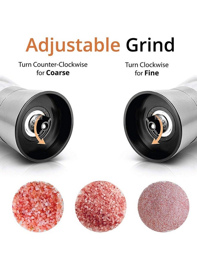 P-Plus International Salt and Pepper Grinder Salt Tall or Pepper Shakers - Adjustable Ceramic Spice Grinder (Tall (Pack 2)) - Image 4