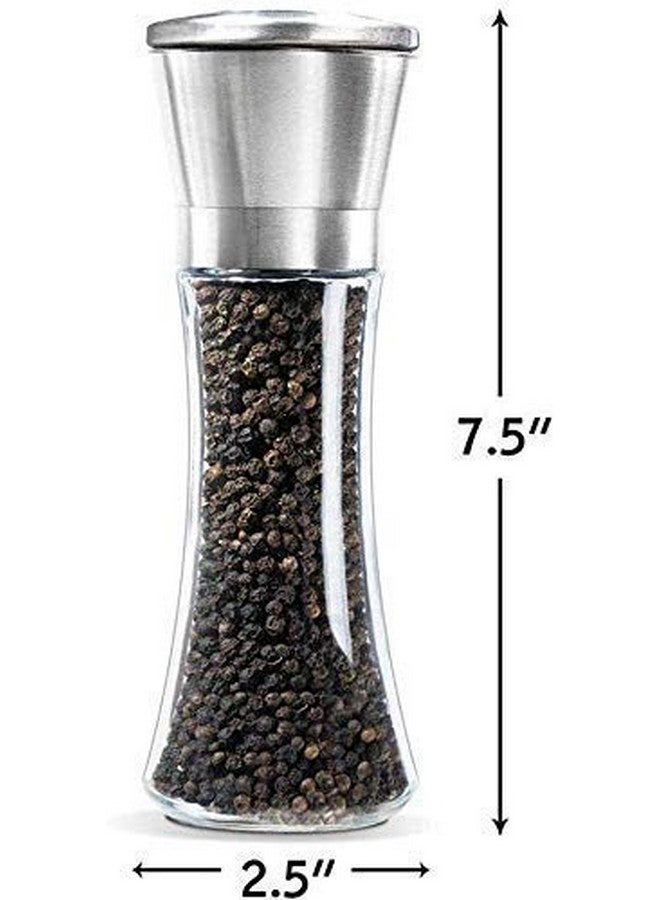 P-Plus International Salt and Pepper Grinder Salt Tall or Pepper Shakers - Adjustable Ceramic Spice Grinder (Tall (Pack 2)) - Image 2