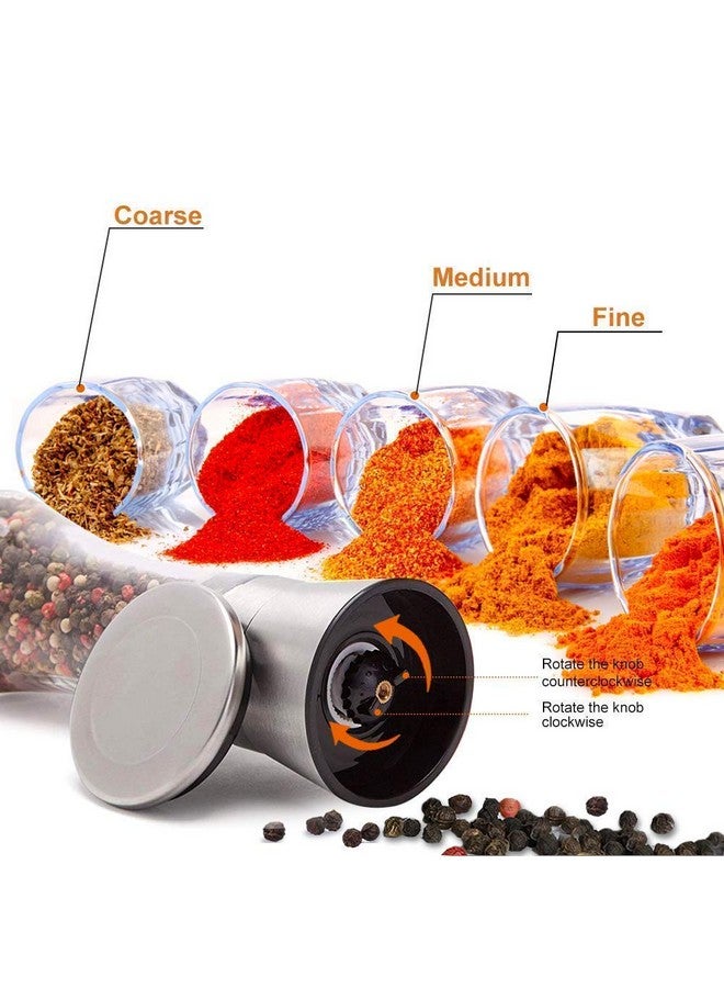 P-Plus International Salt and Pepper Grinder Salt Tall or Pepper Shakers - Adjustable Ceramic Spice Grinder (Tall (Pack 2)) - Image 3