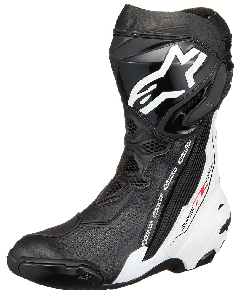 Alpinestars Supertech R Motocycle Racing Boots, CE-Certified High-Performance, Protection Footwear, 41, Black/White - Image 4
