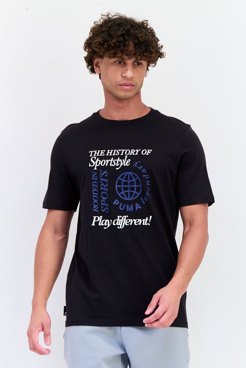 PUMA Men Sportswear Fit Short Sleeve Outdoor T-shirt, Black - Image 1