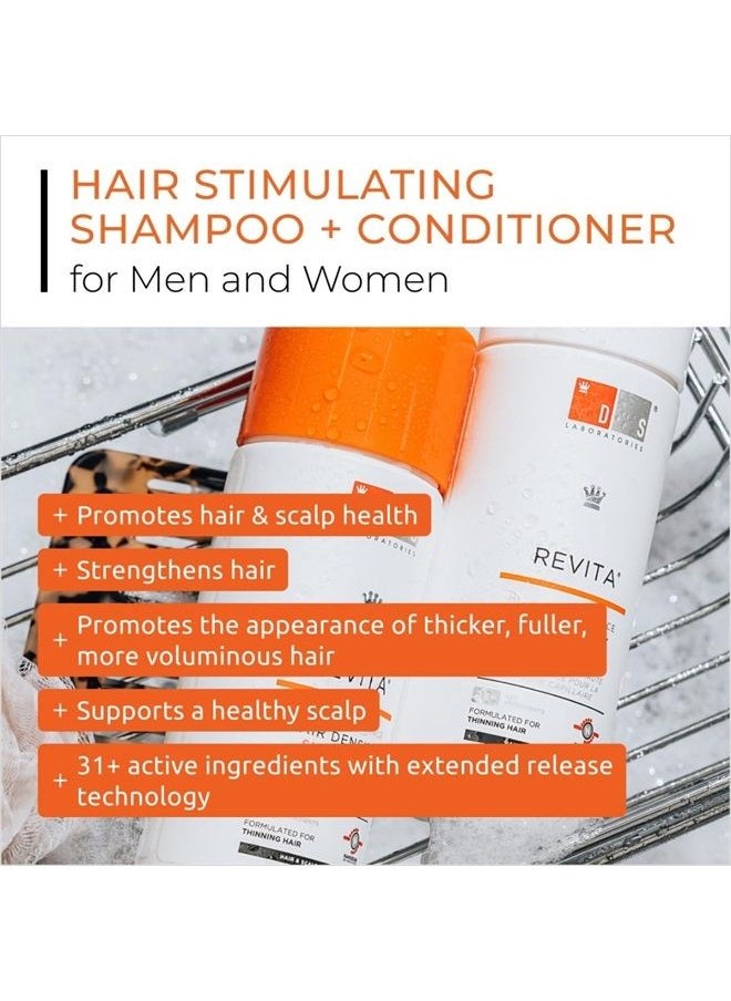 DS LABORATORIES Revita Shampoo and Conditioner for Thinning Hair by DS Laboratories - Thickening Shampoo and Conditioner for Men and Women, Support Hair Growth, Strengthening, Volumizing, DHT Blocker (7 fl oz)  - Image 1