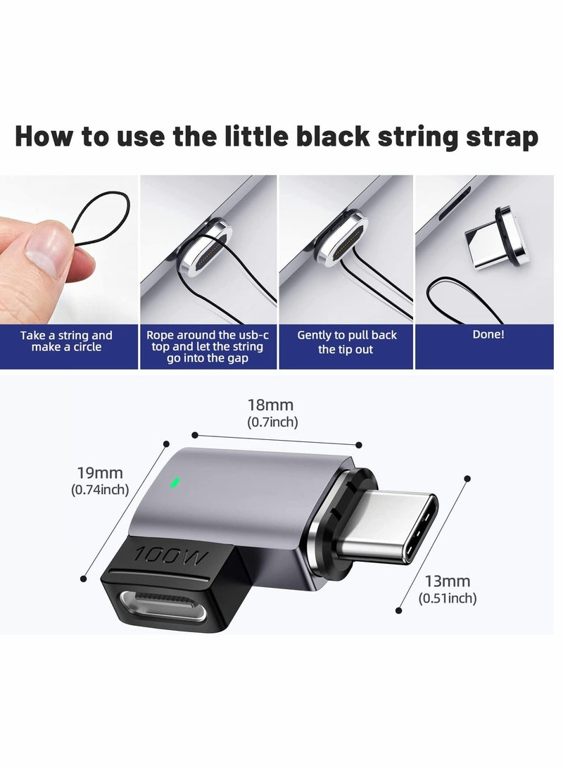 SYOSI USB C Magnetic Adapter 2 Pack Magnetic USB C Adapter 11Pins PD 100w Charge USB2.0 480Mbps Data Transfer Compatible with MacBook Pro Air USB C Laptop Devices - Image 5