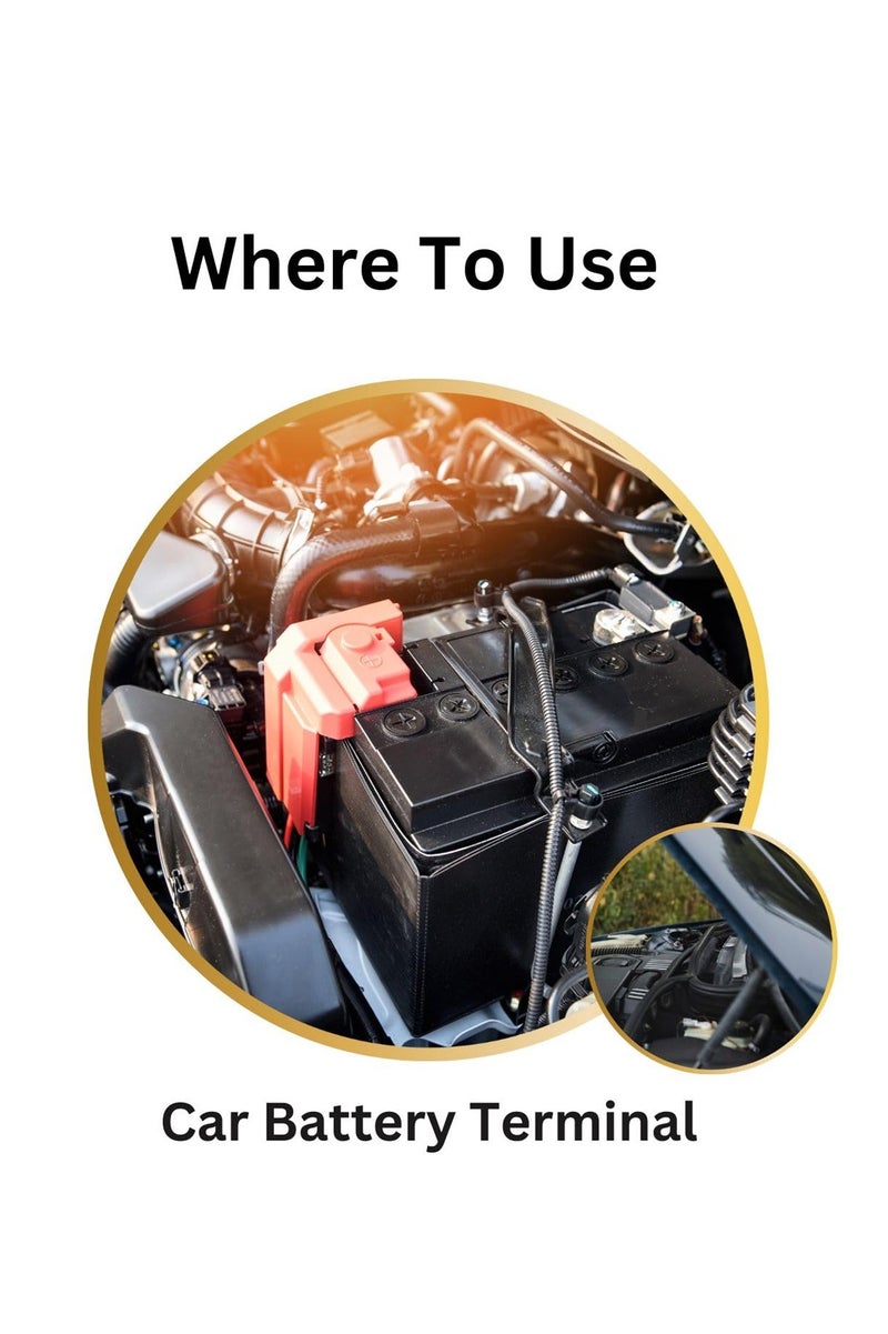 GUNK 2-in-1 Battery Terminal Cleaner & Protector Spray with Acid Indicator, 6 oz., for Automotive Car Battery Maintenance and Corrosion Prevention - Image 3