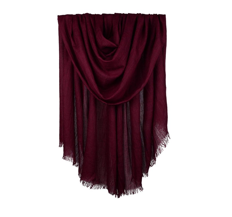 Iristide Womens Long Scarf in Solid Color, Light Weight Large Shawls Wrap for Beach Outdoor Camping Traveling Sunscreen Neckwear 75Ã—43 inch (Jujube) - Image 1