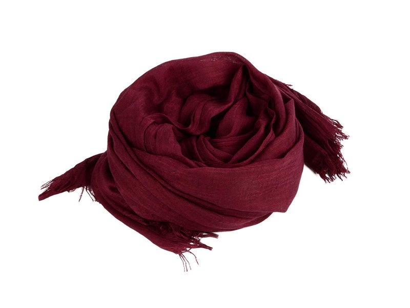 Iristide Womens Long Scarf in Solid Color, Light Weight Large Shawls Wrap for Beach Outdoor Camping Traveling Sunscreen Neckwear 75Ã—43 inch (Jujube) - Image 2