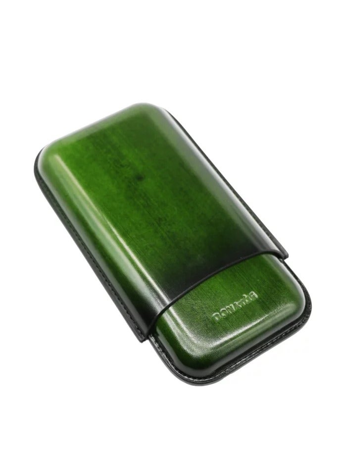 Hemingway Donatus Portable Leather Case with 3 Holder First Class Quality Travel Case Elegant Design Green - Image 4