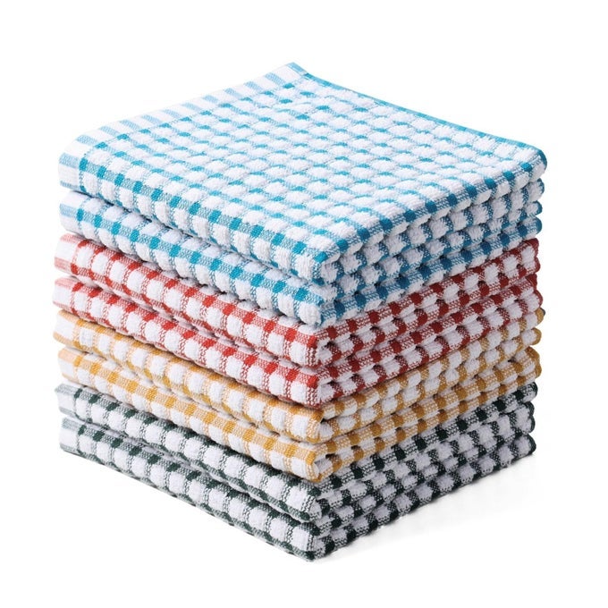 100 COTTON KITCHEN DISH CLOTHS FOR WASHING DISHES 12X12 INCHES DISH RAGS ABSORBENT KITCHEN CLOTHS PACK OF 8 QUICK DRYING CLEANING CLOTHS