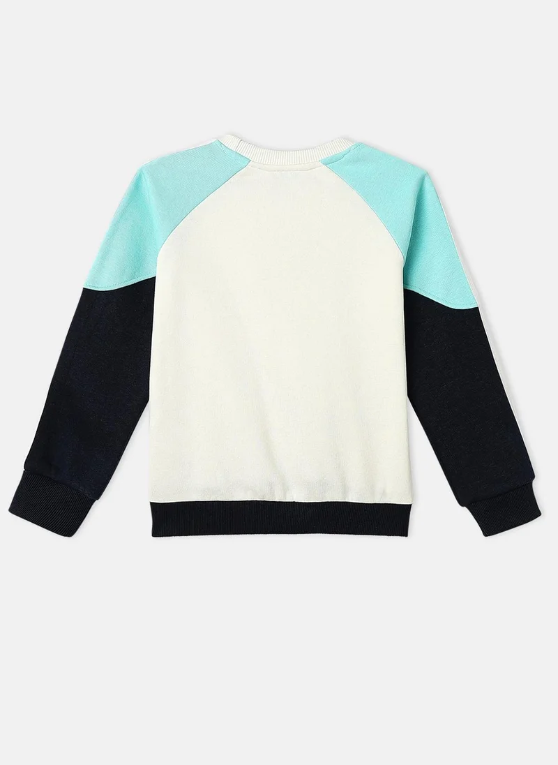 Nautinati Nautinati Boys Cat Print Fleece Round Neck Sweatshirt