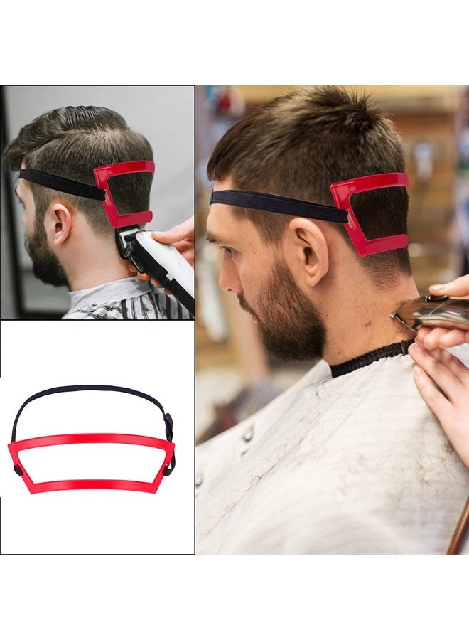 OHOH Beard Shaping and Haircut Tool Kit, Includes Beard Guide Shaping Template Tools, Hairline Template Stencil, Mustache Edge Shaving Template, Hairline Shaping Tool Beard Stencil (Red) - Image 5