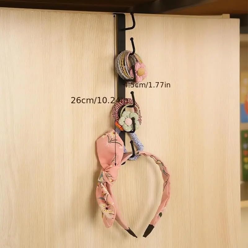 Home Cube 2 Pcs MultiFunction Under The Cabinet 12 Hanging Hook Kitchen Utensil Cupboard Hanger Over The Door Organizer Rack for Scarves Ties Belts Bags Cups Mugs Wine Glasses No Drilling Required - Image 4
