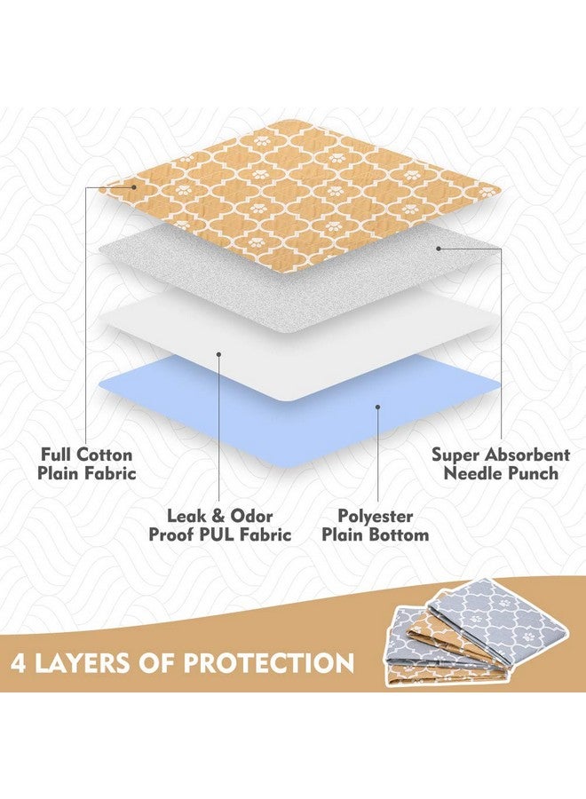 كولتيل وسادات التبول القابلة للغسل للكلاب - 4 عبوات من وسادات تدريب على استخدام المرحاض قابلة لإعادة الاستخدام ومضادة للماء ومضادة للانزلاق، وبطانات من الصوف للحيوانات الصغيرة والأرانب - Image 2