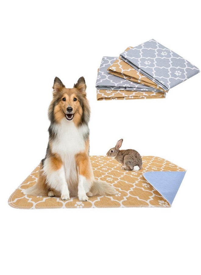 كولتيل وسادات التبول القابلة للغسل للكلاب - 4 عبوات من وسادات تدريب على استخدام المرحاض قابلة لإعادة الاستخدام ومضادة للماء ومضادة للانزلاق، وبطانات من الصوف للحيوانات الصغيرة والأرانب - Image 1