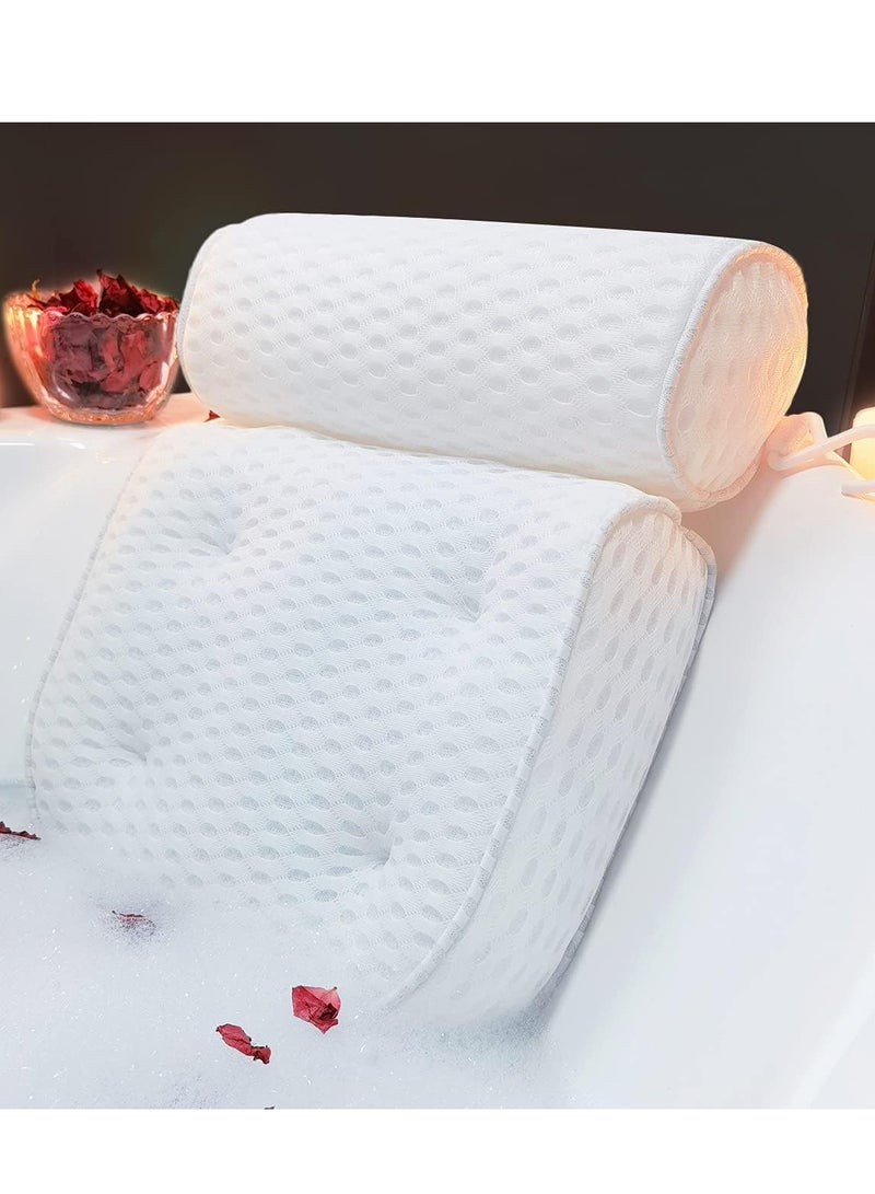AEROiVi AEROiVi Bathtub Pillow Headrest Bath Pillows for Tub Neck and Back Support with Non Slip Suction Cups Spa Bath Cushion Relaxing Bathroom Accessories  - Image 1
