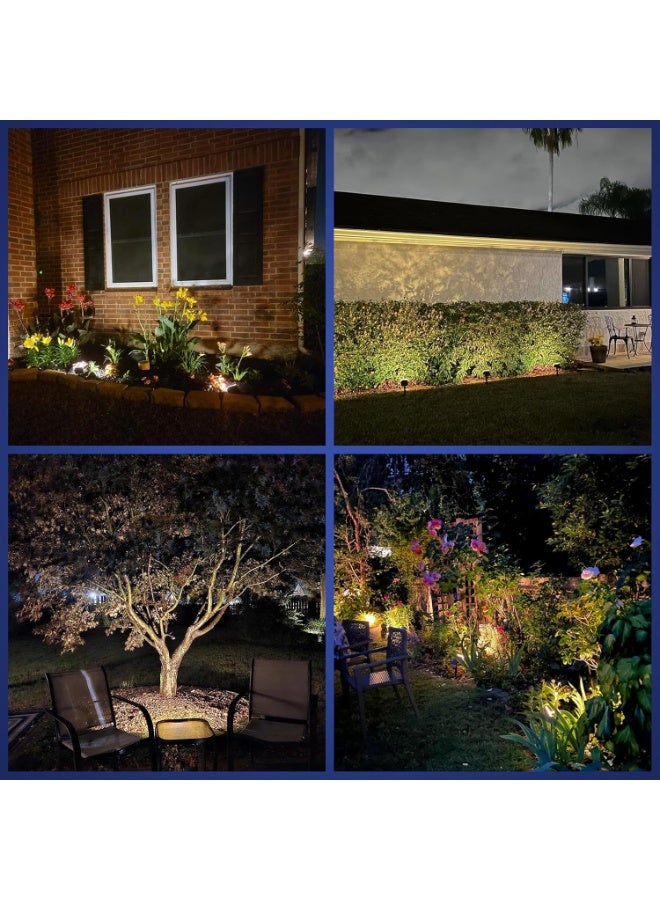NYMPHY IP68 Waterproof Outdoor Solar Spotlights - 56 LED, 3 Modes, Pack of 4 (Warm White) - Image 5