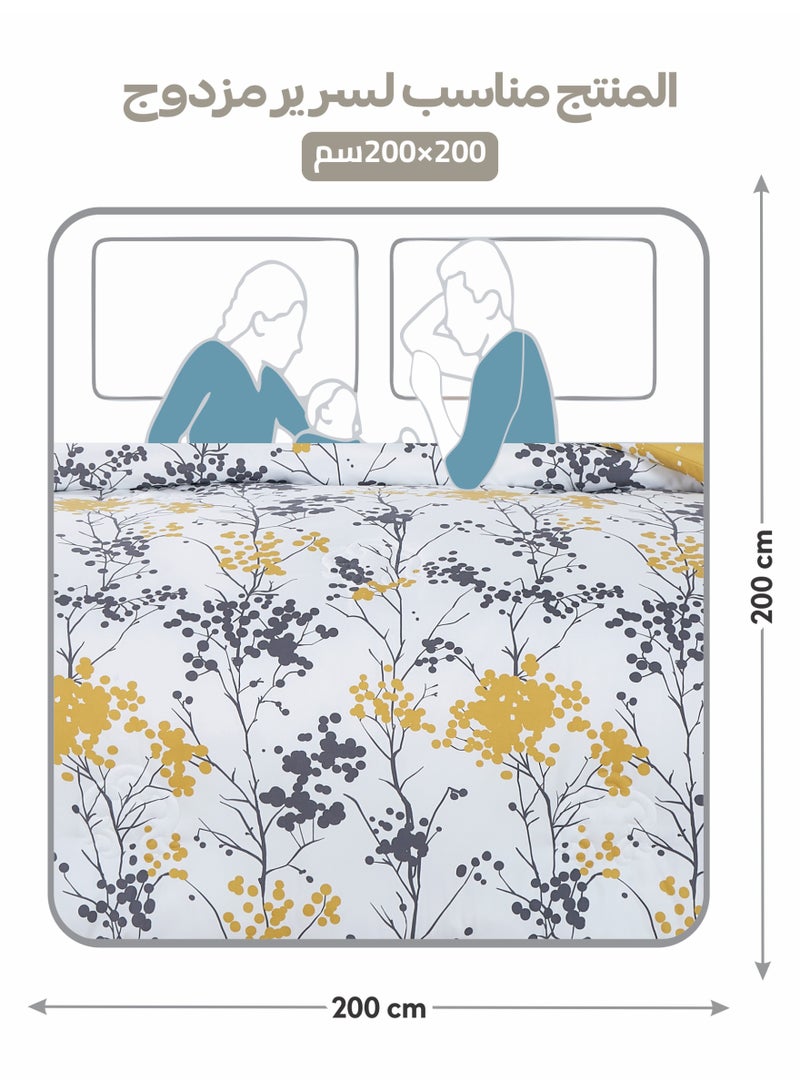 Doona Printed 6-Pcs King Comforter Bedding Set Fits 200x200cm -Includes Comforter, Fitted Sheet, Pillow Shams & Pillowcases – Soft Microfiber Fabric with Soft 350 GSm Filling - Image 3