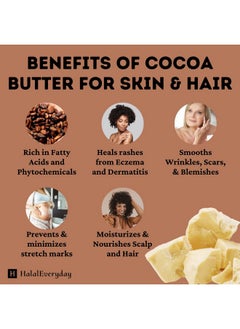 Saaqin 2 Lb Cocoa Butter: Pure, Raw, Unprocessed. Incredible Quality and Scent. Use for Lotion, Cream, Lip Balm, Oil, Stick, or Body Butter. NON-GMO By SaaQin®  - Image 4