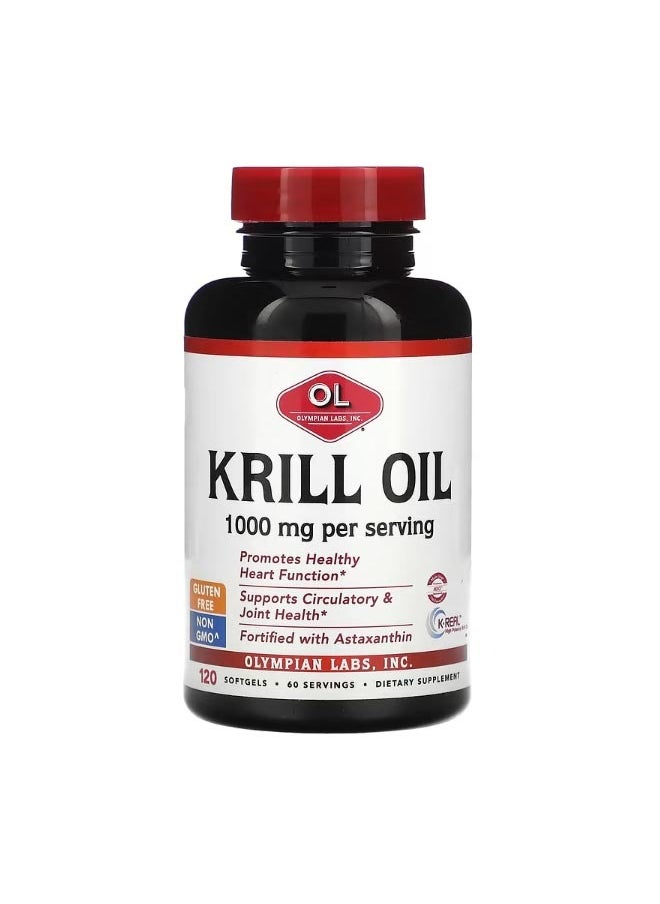 Olympian Labs Krill Oil 1000 mg 120 Softgels 500 mg per Softgel  - Image 1