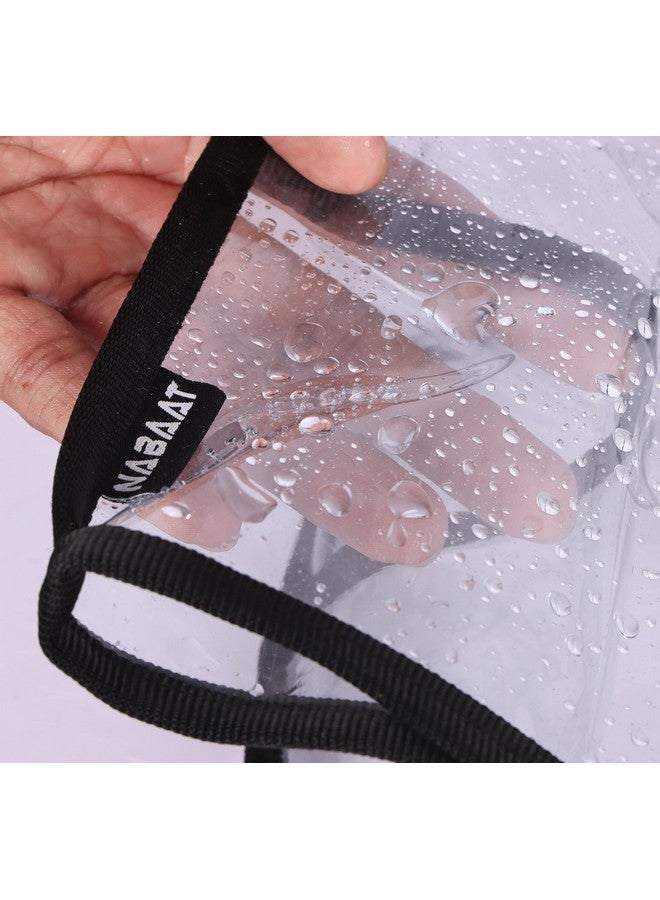 NABAAT Plastic Transparent Waterproof Mixer Grinder Dust Cover For All Types Of Mixie Kitchen Table Top, With Front Pocket To Store Small Kitchen Accessories, Transparent (8"X 8"X 12.5") - Image 3