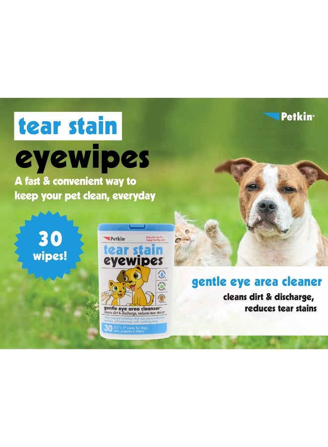 بيتكين مناديل تنظيف العيون من Petkin Pet، 30 منديلًا مبللا - مناديل تنظيف العيون اللطيفة تزيل الأوساخ والإفرازات وبقع الدموع - مناديل مريحة للغاية للحيوانات الأليفة للكلاب والقطط والجراء والقطط الصغيرة - مثالية للمنزل أو السفر - Image 2