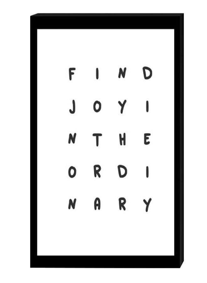 RYN Modern Wall Decor Painting With Inner Frame Black/White 40 x 60centimeter - Image 1