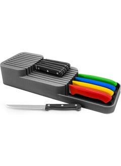 OMAK 2 Row Knife Holder Smoked 