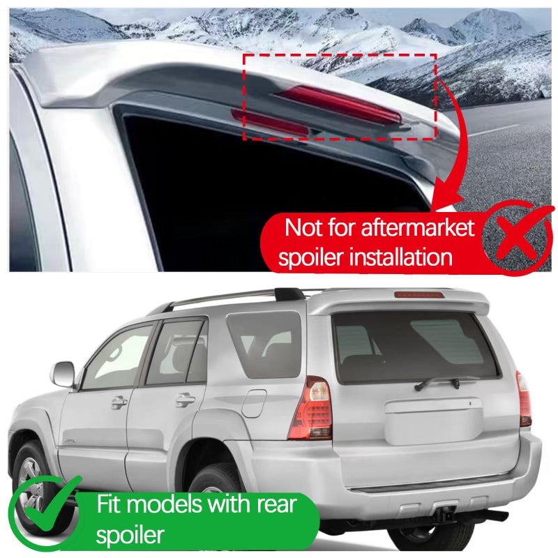 PGTOPONE LED 3rd Third Brake Light Compatible with for Toyota 4Runner 2003-2009 High Mount 3rd Third Brake,Turn Signal Light Cargo Lamp,OEM 81570-35100 (SMOKED, fit models with OEM rear spoiler) - Image 2