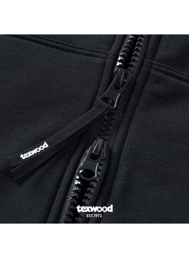 Texwood Apple Men's Hoodie Autumn New Long Sleeve Zip-up Cotton Jacket Navy Blue M - Image 3
