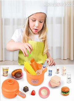 Generic Girls Plastic Kitchen Set Toy Pretend Play, Home Kitchen Toy, Mini Kitchen Toys Real Cooking Set for Kids  - Image 2