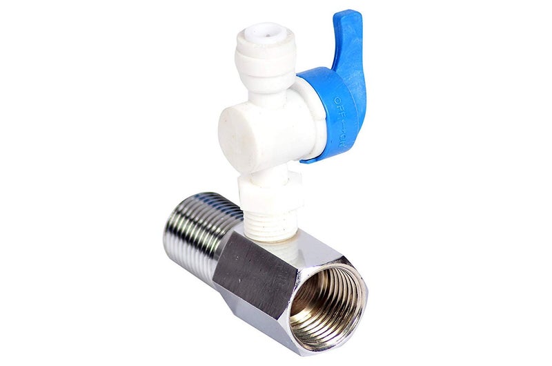 SHAPURE Plastic Inlet Valve/Connector with Coupling for Ro/Uv/Water Filter Purifier 1/4" Size - Image 1