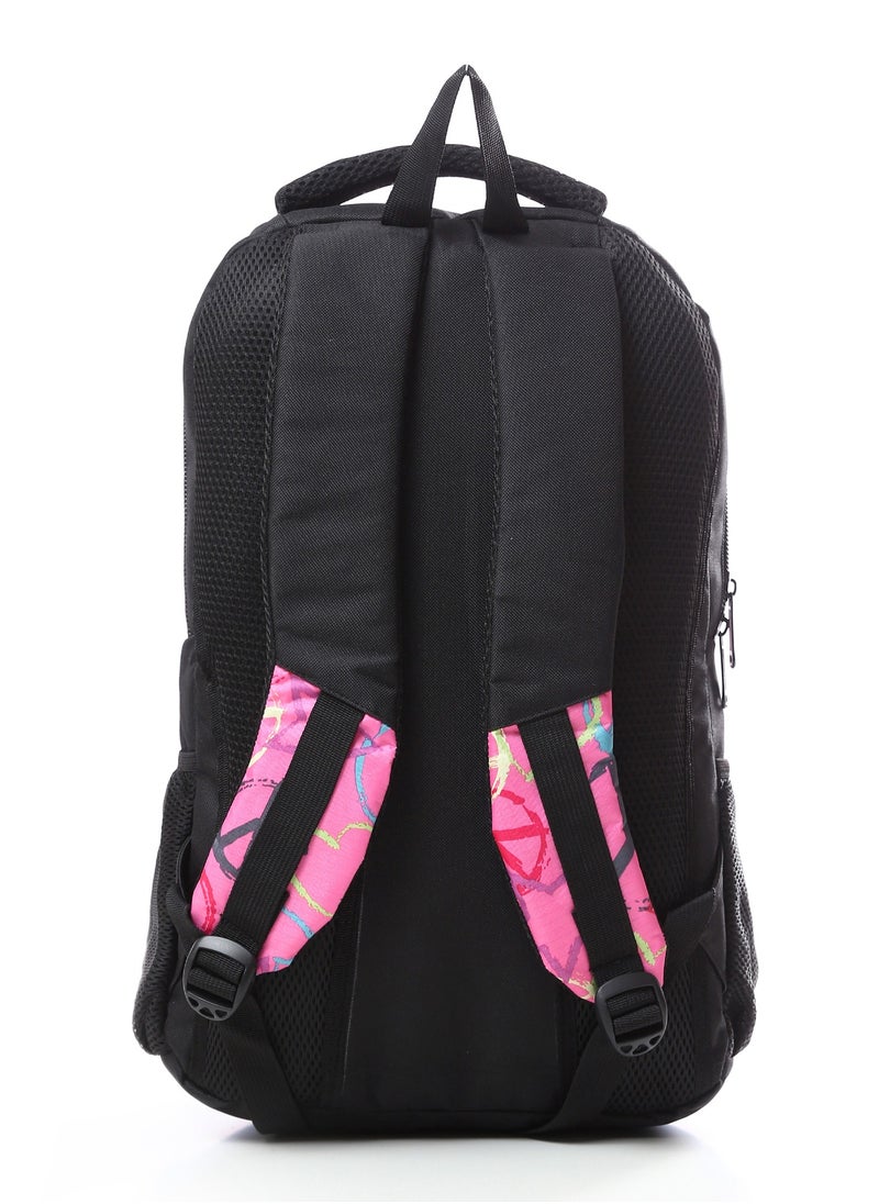 MERCH - Black, Baby Blue, Pink & Yellow Front Pocket Backpack - Image 1