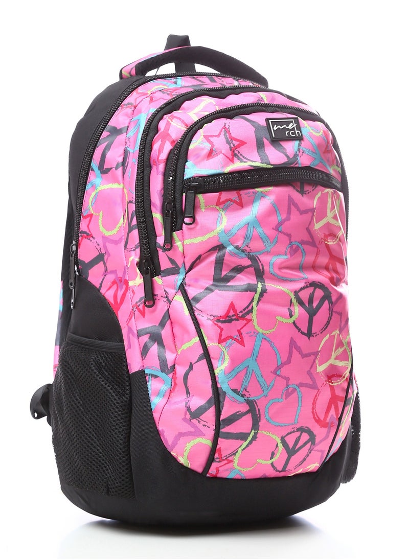 MERCH - Black, Baby Blue, Pink & Yellow Front Pocket Backpack - Image 1