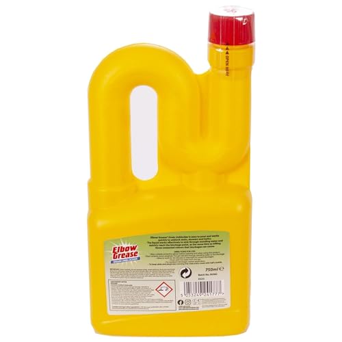 Elbow Grease Drain Unblocker for Sink & Bath Shower | Dissolve Hair Grease Clogg | 750ml - Image 2