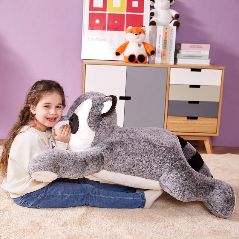 IKASA Giant Raccoon Stuffed Animal Plush ToyLarge Racoon 30 Cute Jumbo Soft ToysHuge Big Size Plushy Fluffy Fat Oversized PlushieGifts for Kids - Image 3