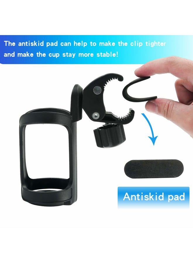 Eucredy Universal Stroller Cup Holder, Upgrade Cup Holder for Walker, Attachable Bike Water Bottle Holder, Drink Holder Attachment for Wheelchair, Motorcycle, Scooter, Bicycle, Rolling Walker, Trolley - Image 5