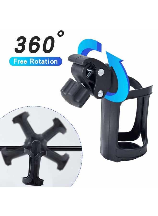 Eucredy Universal Stroller Cup Holder, Upgrade Cup Holder for Walker, Attachable Bike Water Bottle Holder, Drink Holder Attachment for Wheelchair, Motorcycle, Scooter, Bicycle, Rolling Walker, Trolley - Image 4