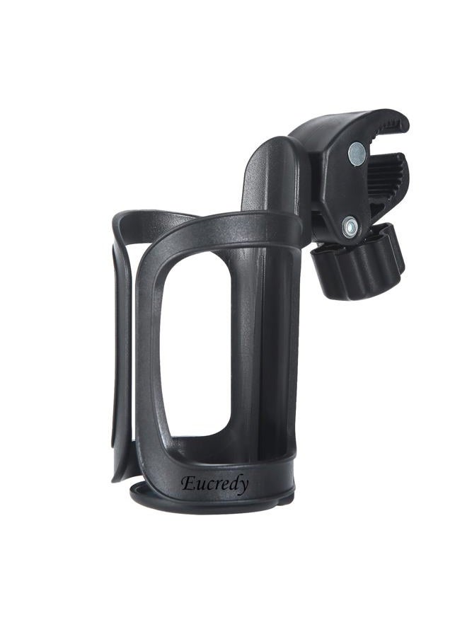 Eucredy Universal Stroller Cup Holder, Upgrade Cup Holder for Walker, Attachable Bike Water Bottle Holder, Drink Holder Attachment for Wheelchair, Motorcycle, Scooter, Bicycle, Rolling Walker, Trolley - Image 1