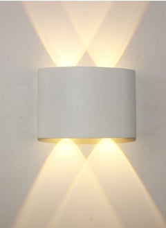 MODI 4*2W Modern LED Warm White Wall Light , IP65 Waterproof, 770lm, Up & Down Lighting - White  - Image 1