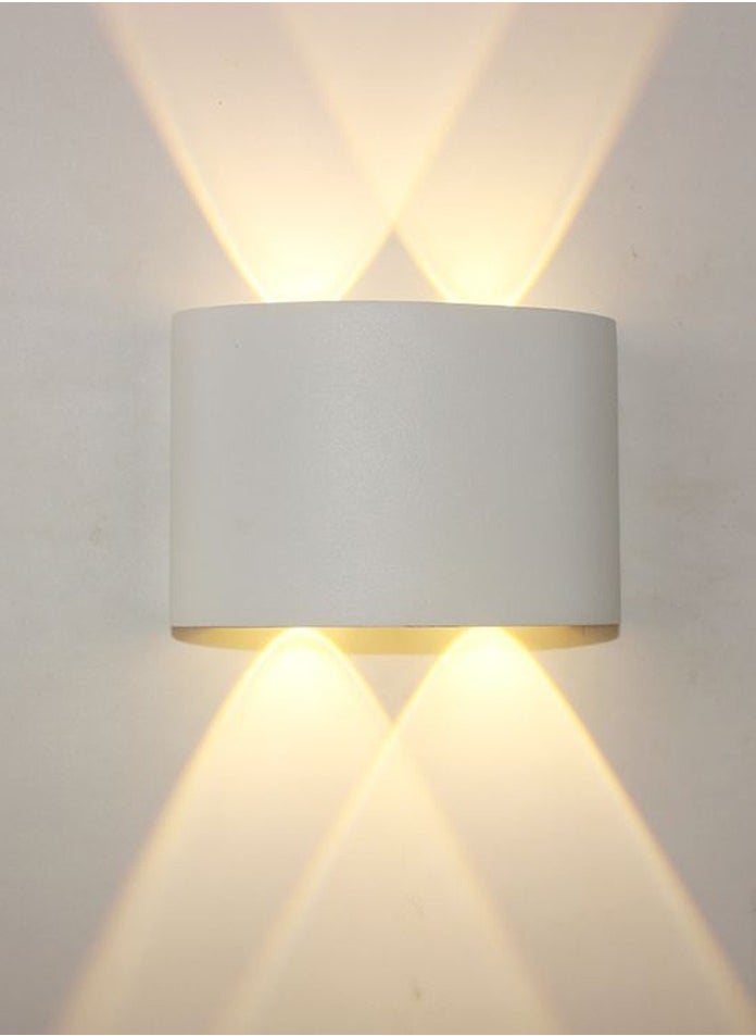 MODI 4*2W Modern LED Warm White Wall Light , IP65 Waterproof, 770lm, Up & Down Lighting - White  - Image 1